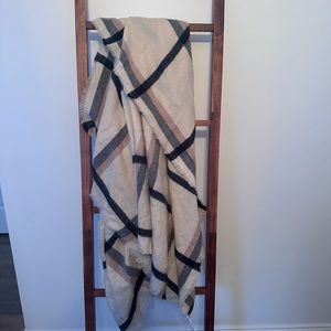 Cream Plaid Scarf